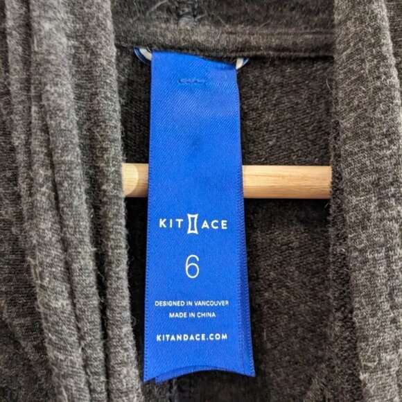 Kit and Ace | Burrow Brushed Cashmere Blend Turtleneck In Grey - Picture 6 of 12